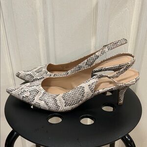 Snakeskin Slingback Heels Size 11